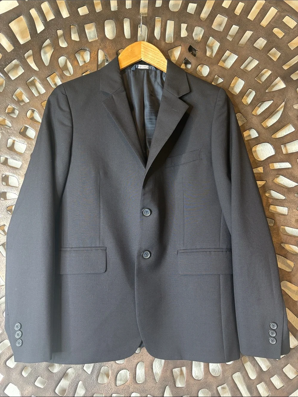 🖤 Brooks Brothers Boys Black Wool Suit Blazer Jacket 16 Lined 2 Button 🖤